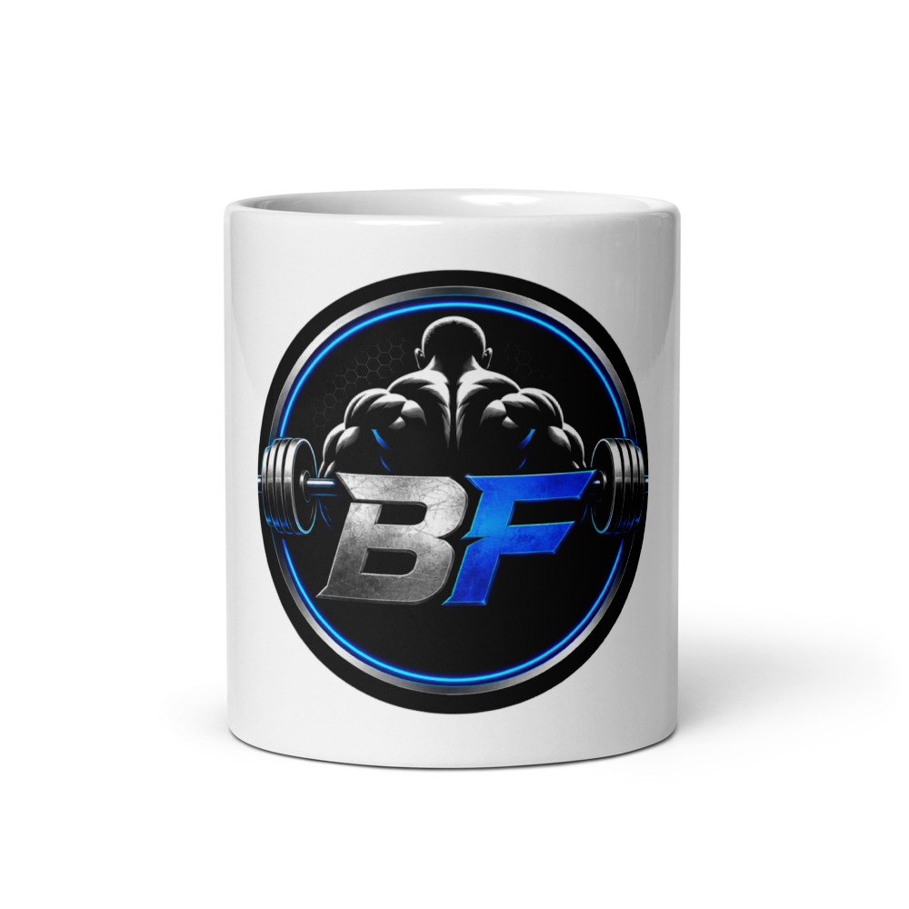 BlockMob Fitness 11 oz White Glossy Mug — view 3