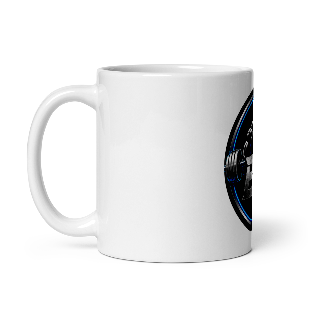 BlockMob Fitness 11 oz White Glossy Mug — view 2