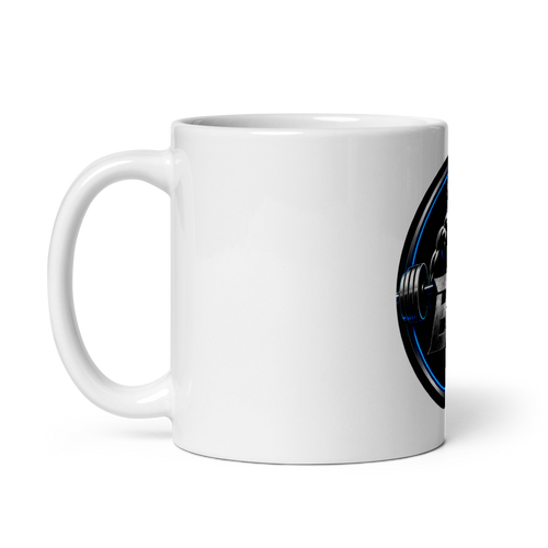 BlockMob Fitness 11 oz White Glossy Mug — view 2