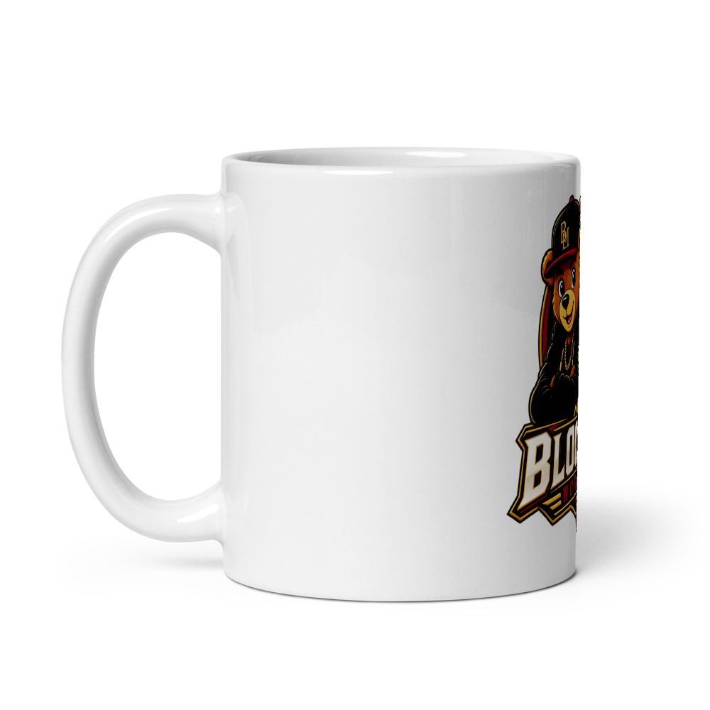 BlockMob Worldwide 11 oz White Glossy Mug — view 2