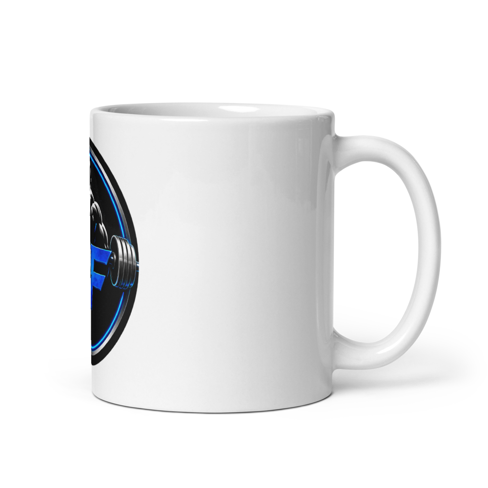 BlockMob Fitness 11 oz White Glossy Mug — view 1