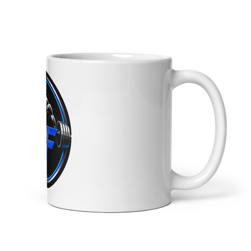 BlockMob Fitness 11 oz White Glossy Mug — view 1